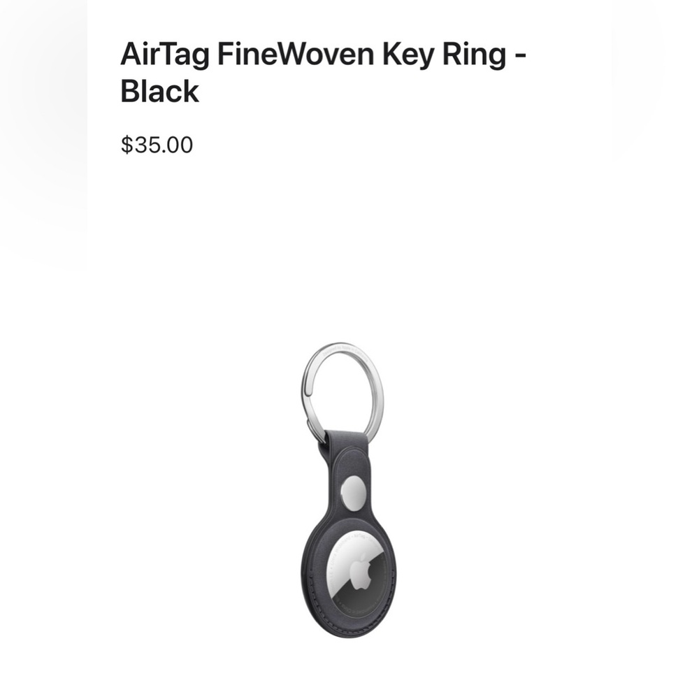 APPLE AirTag FineWoven Key Ring - Black